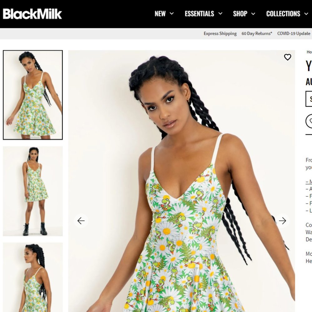 YOSHI GARDEN MINI STRAPPY DRESS (M) (LIMITED/SOLDOUT)